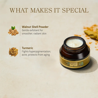 Illuminating Walnut Scrub with Turmeric